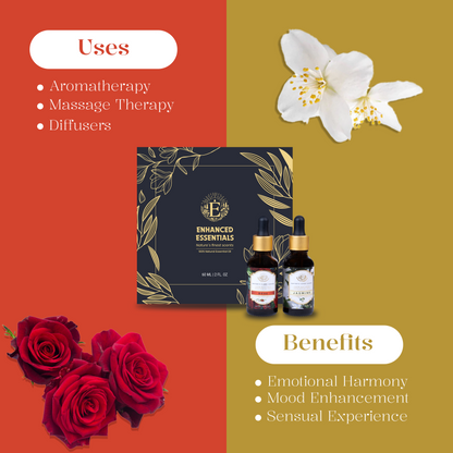 Romantic Fusion Of Rose & Jasmine - 100% Natural Essential Oil (2 x 30 mL)